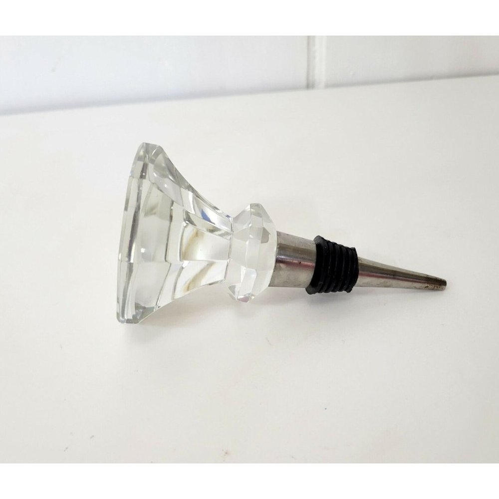 Faceted Glass Bottle Stopper Cork - Picture 3 of 6